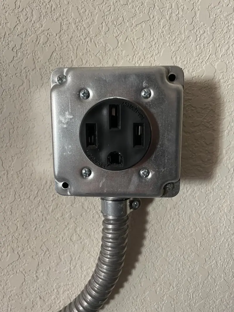 NEMA 14-50 outlet installed for Electrical Panel Upgrade in Crawford